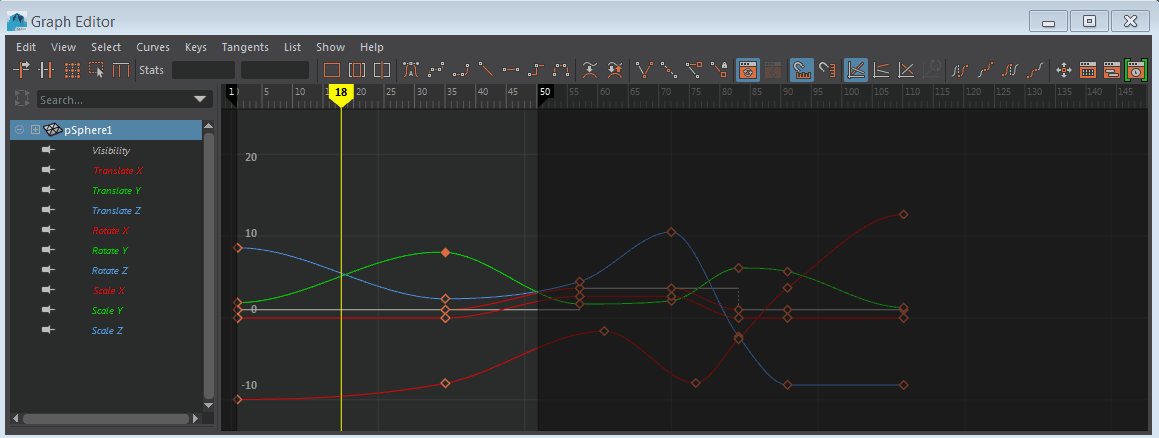 グラフエディタ（Graph Editor）