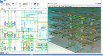 BIMに対応し、建物全体の設備図を3次元で確認・編集できる次世代設備CAD「FILDER Cube」
